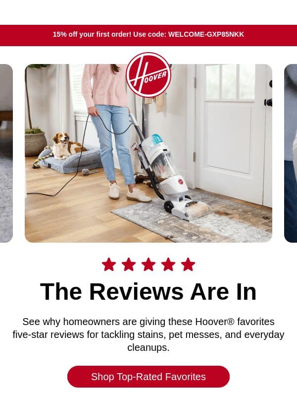 Don't just take our word for it email from Hoover