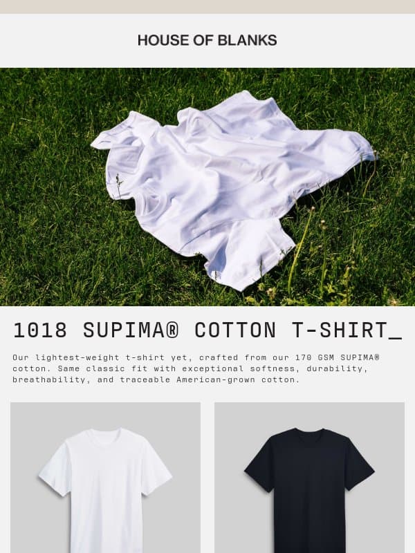 SUPIMA® Cotton, Superior Comfort email from HOUSE OF BLANKS