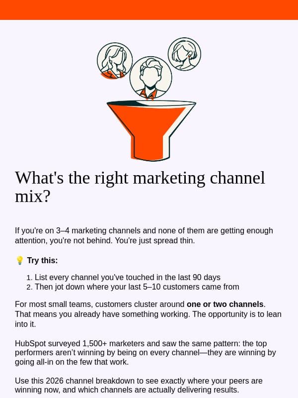The most focused marketers are winning right now email from HubSpot