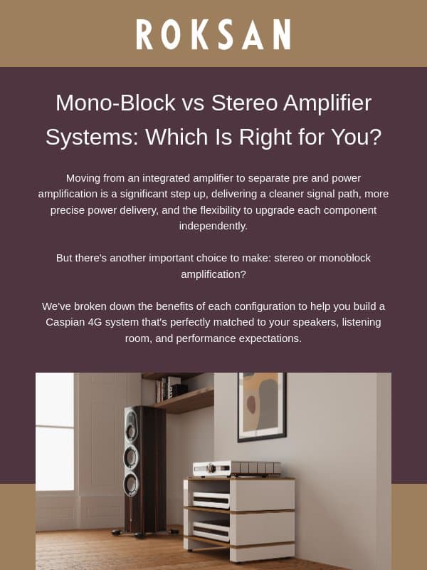 Caspian Streaming Pre and Power Amplifiers. Two Amplifiers. One System. email from Hulu