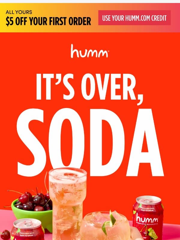 Humm to the rescue đź’« email from Humm Kombucha