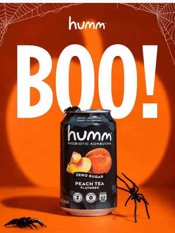 The scariest thing at your Halloween party? email from Humm Kombucha