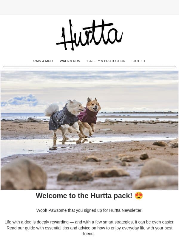 Welcome to Hurtta - For Dog Parents Everywhere 🐶 email from Hurtta