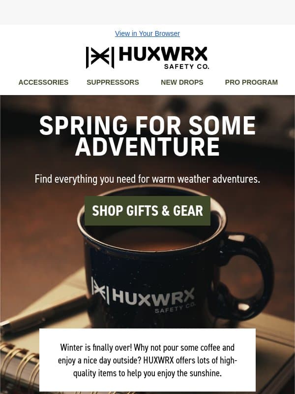 Don't Miss Out on Our Spring Collection! email from HUXWRX Safety Co.