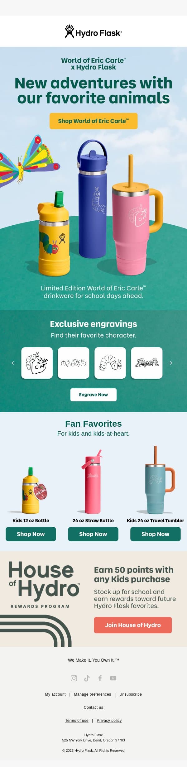 Back-to-school just got more colorful ๐ email from Hydro Flask screenshot
