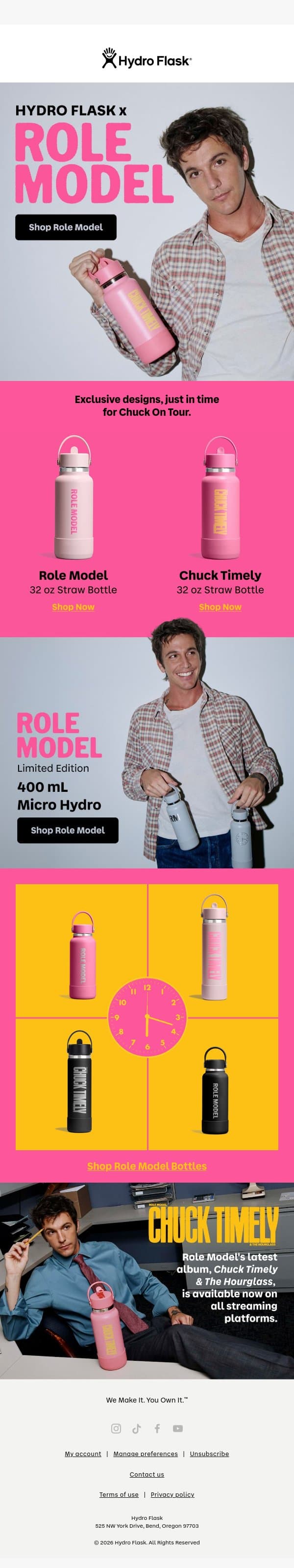 Build your own Role Model Hydro Flask email from Hydro Flask screenshot