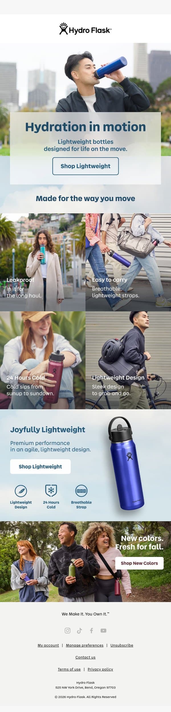 For the days you carry everything email from Hydro Flask screenshot