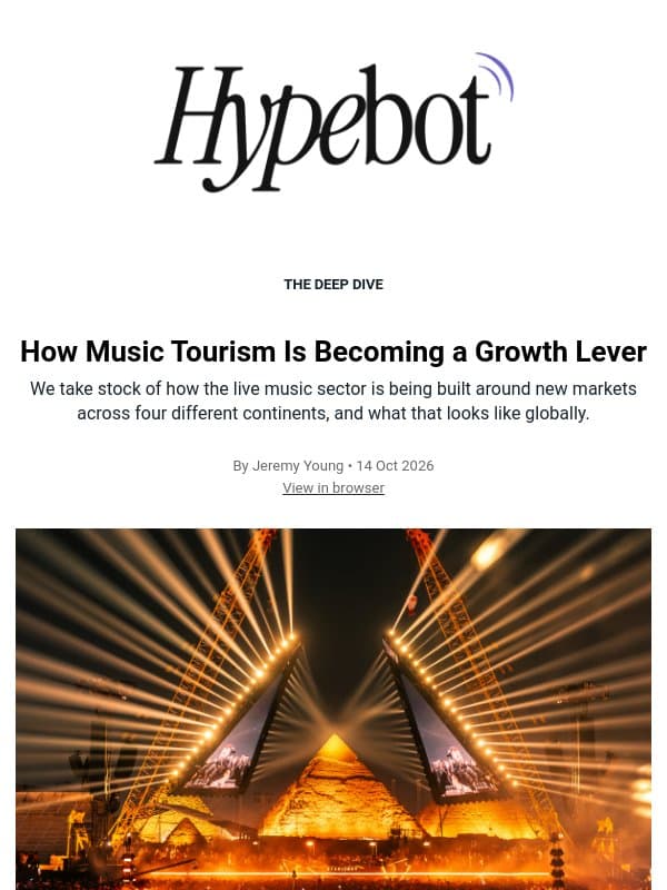 How Music Tourism Is Becoming a Growth Lever email from Hypebot