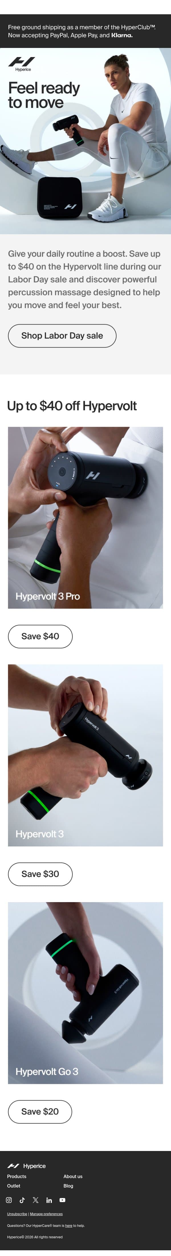 Hypervolt picks worth grabbing π email from Hyperice screenshot