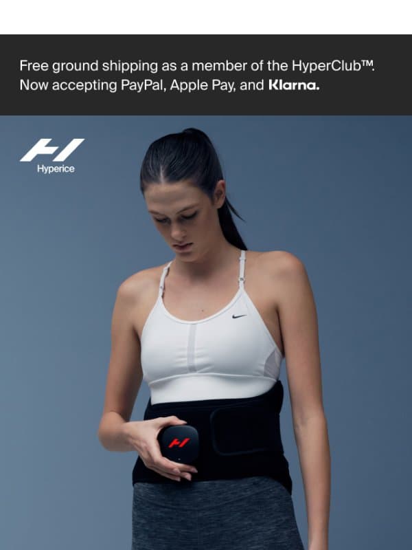 Your post-training routine starts here ⚡ email from Hyperice