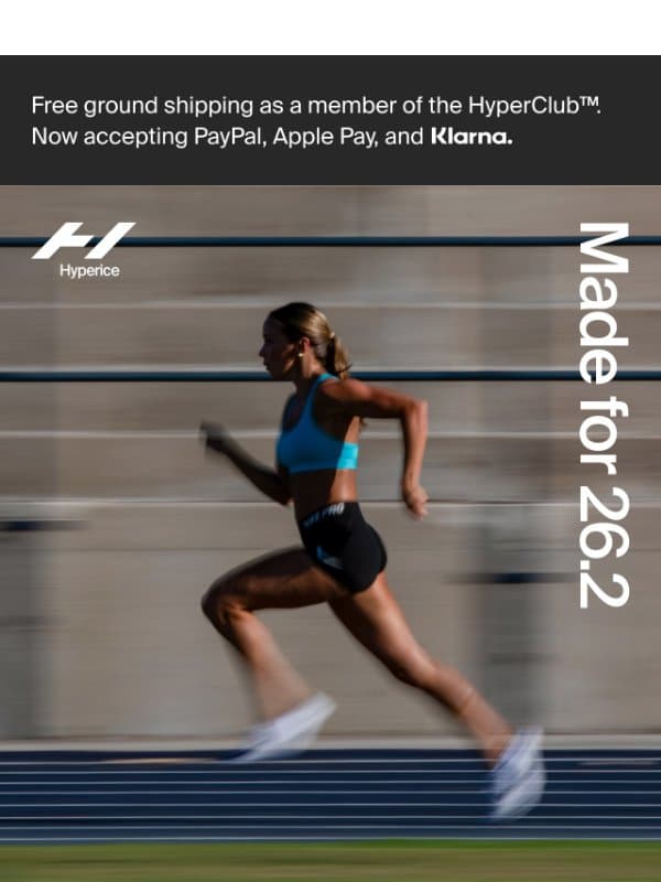 Whatever your 26.2 looks like ⚡ email from Hyperice