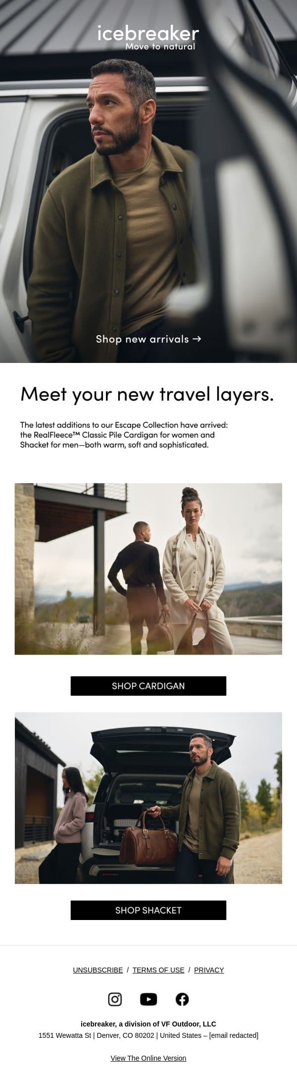 New travel layers just landed email from Icebreaker screenshot