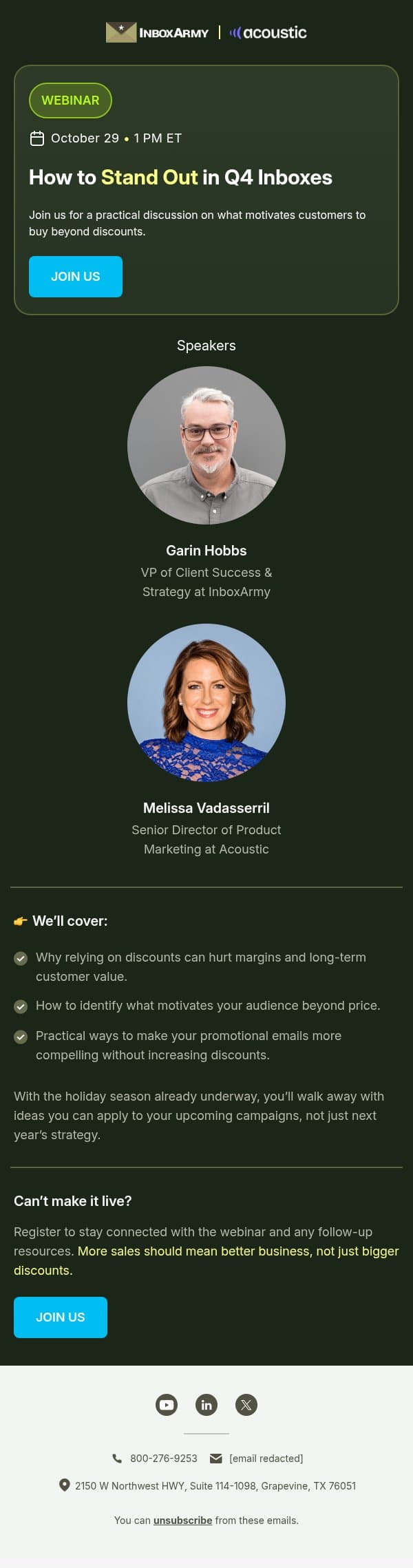 TOMORROW: Sell more without discounting more email from Inbox Army screenshot