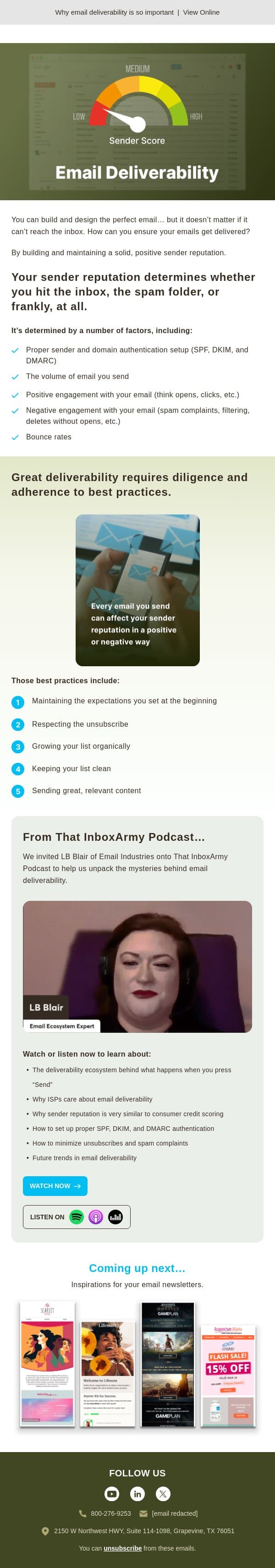 What happens when you press “Send” on an email? email from Inbox Army screenshot