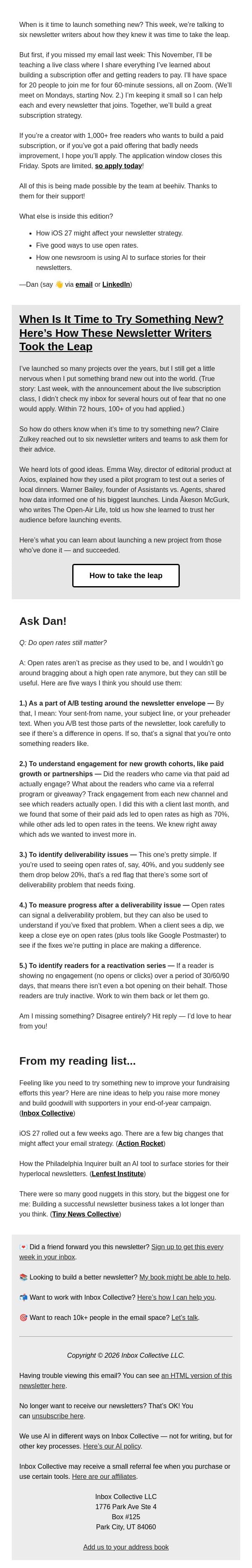 📬 Time to try something new? email from Inbox Collective screenshot