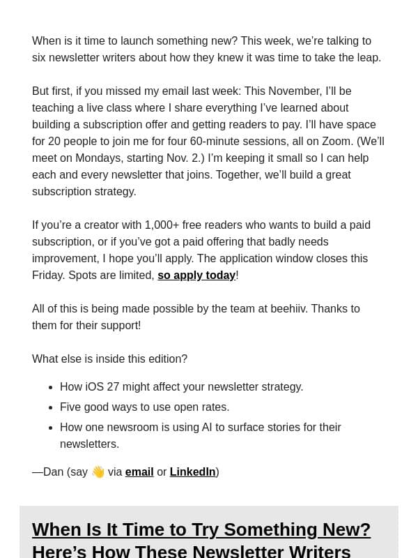 📬 Time to try something new? email from Inbox Collective