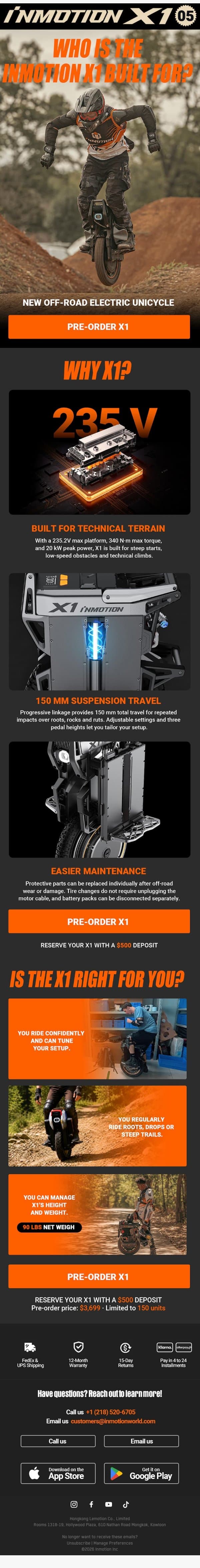 Is the INMOTION X1 Right for You? 🤔 email from InMotion screenshot