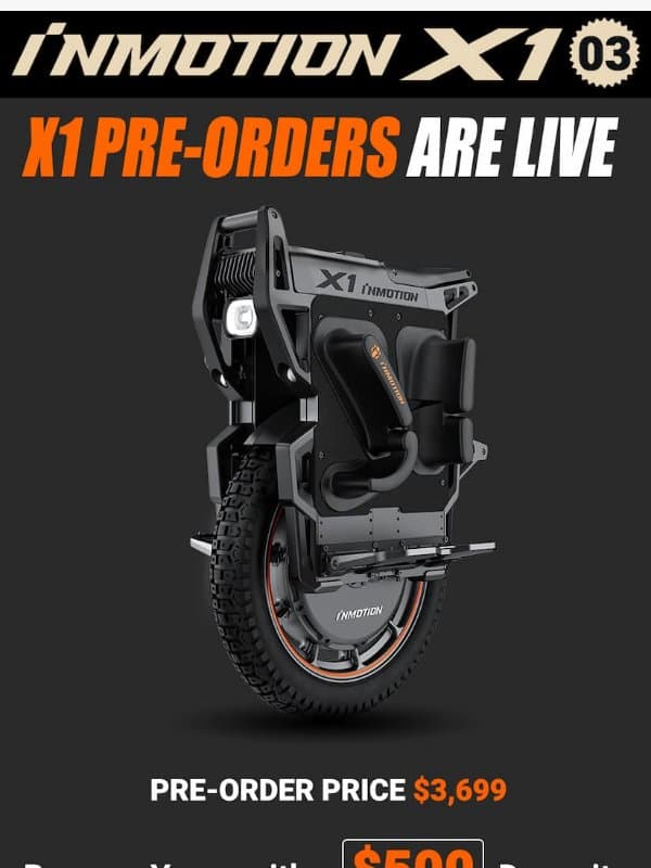 X1 Pre-Orders Start Now! Don't Wait! 🚀 email from InMotion