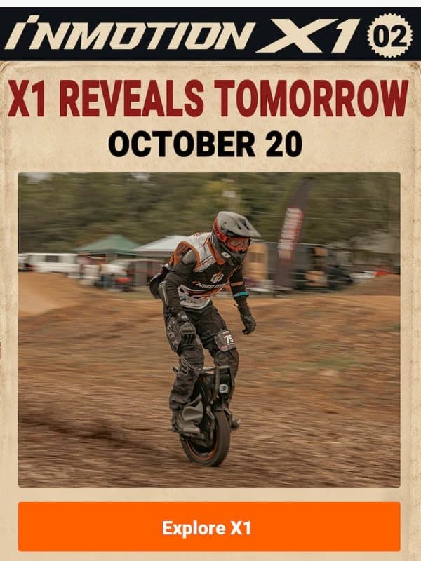INMOTION X1: The Reveal Is Tomorrow ⏰ email from InMotion