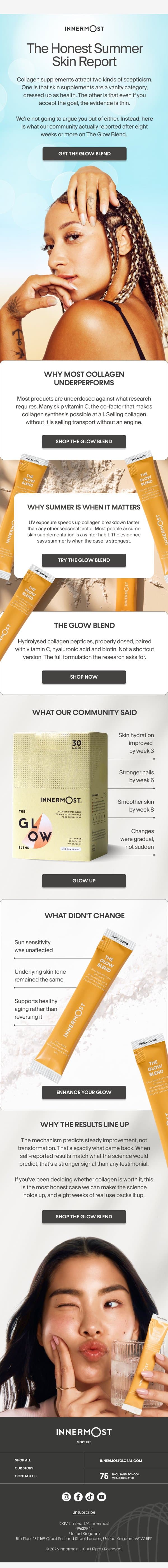 A Summer With the Glow Blend email from Innermost screenshot