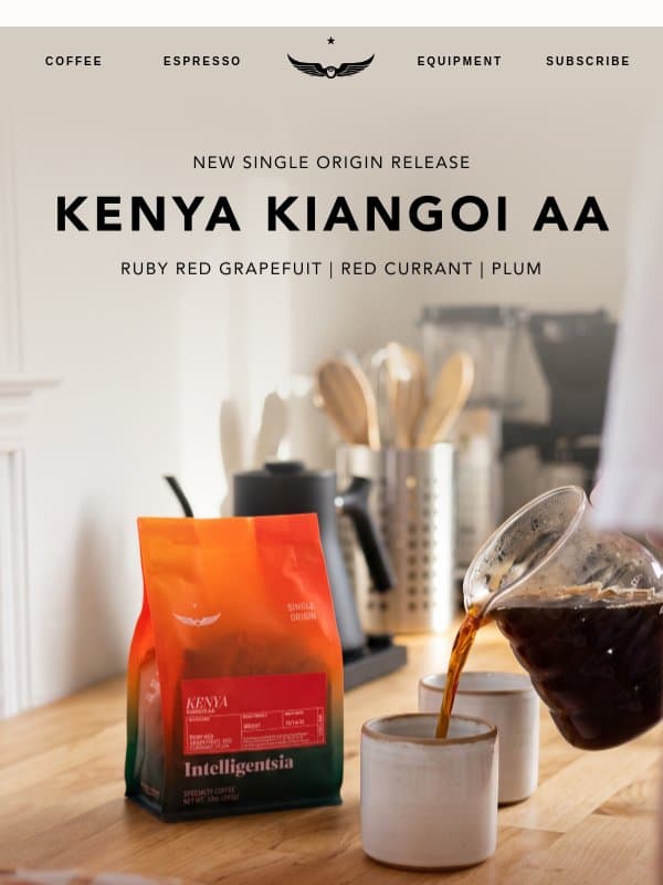 Our First Fresh Crop Kenya Of The Year email from Intelligentsia Coffee