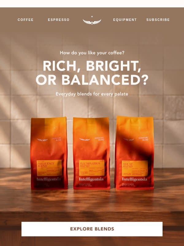 How do you like coffee? email from Intelligentsia Coffee