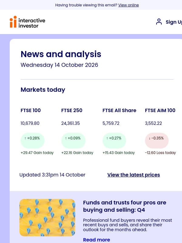 Q4 ideas | CGT reform | Aviva | Monks interview email from interactive investor