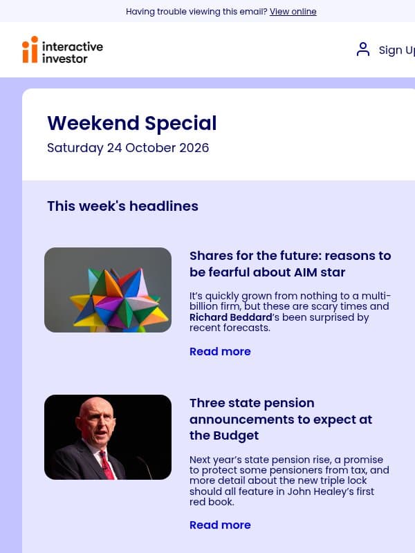 AIM star fears | State pension | SpaceX | Oil major’s upgrade email from interactive investor
