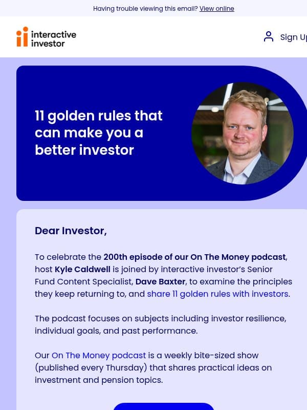 On the Money 200th episode special email from interactive investor