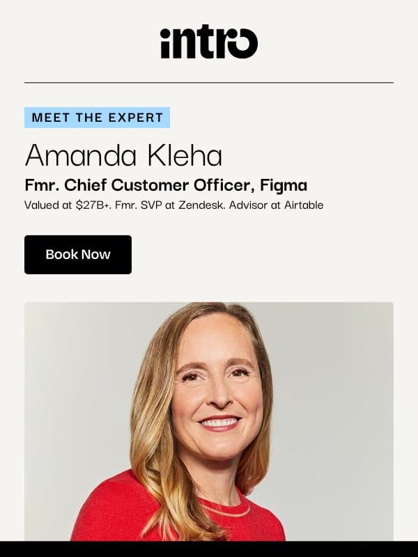 You Amanda (Fmr. Chief Customer Officer at Figma) email from Intro