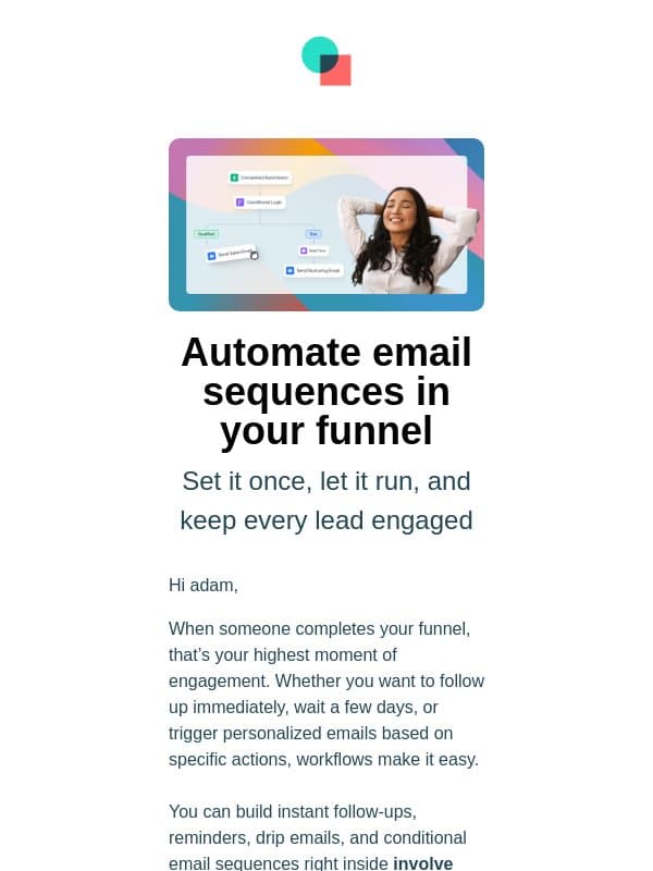 Guide: Building full automation workflows with templates email from involve.me