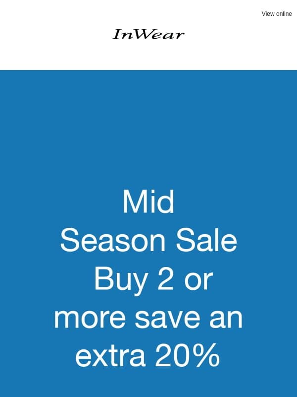 Final sale: Save an extra 20% email from InWear