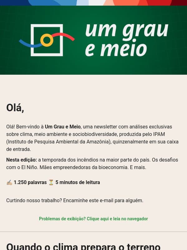 Temporada do fogo chega com a seca na maior parte do país email from IPAM
