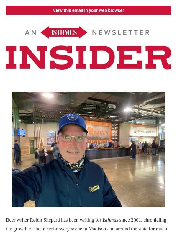 Robin Shepard for the win(s)! email from Isthmus