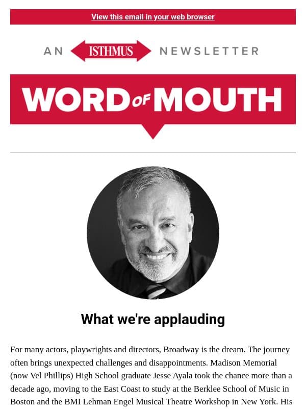 Better butter + more recommendations | Isthmus Word of Mouth for Aug. 25, 2026 email from Isthmus