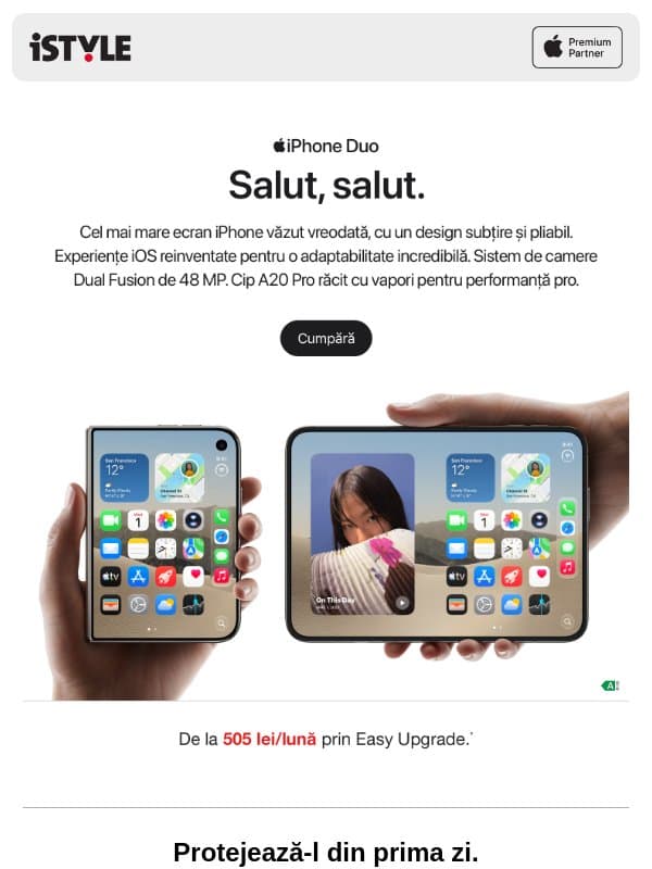 Vezi acum noul iPhone Duo email from iSTYLE