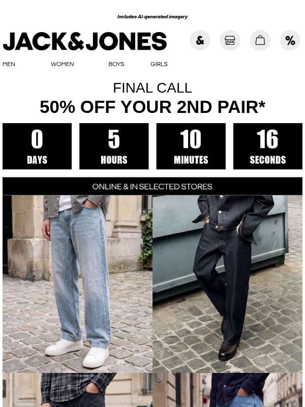 One pair? Think again 👖👖 email from Jack & Jones