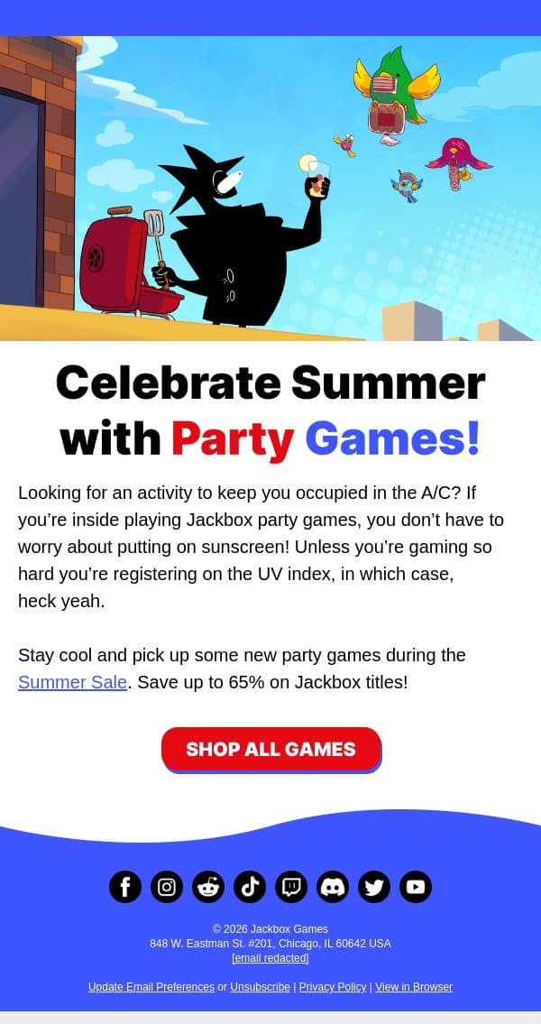 Happy 4th of July! email from Jackbox Games screenshot