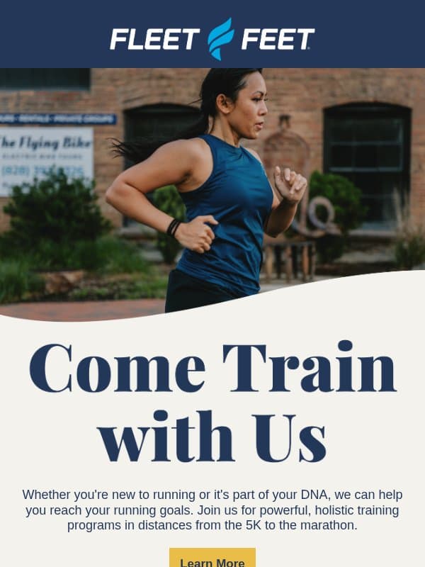 Ready to start running? email from JackRabbit