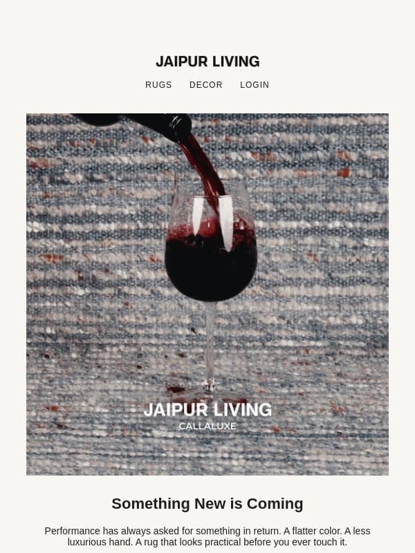 COMING SOON email from Jaipur Living