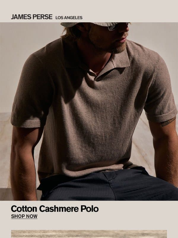 Cotton Cashmere Polo email from James Perse