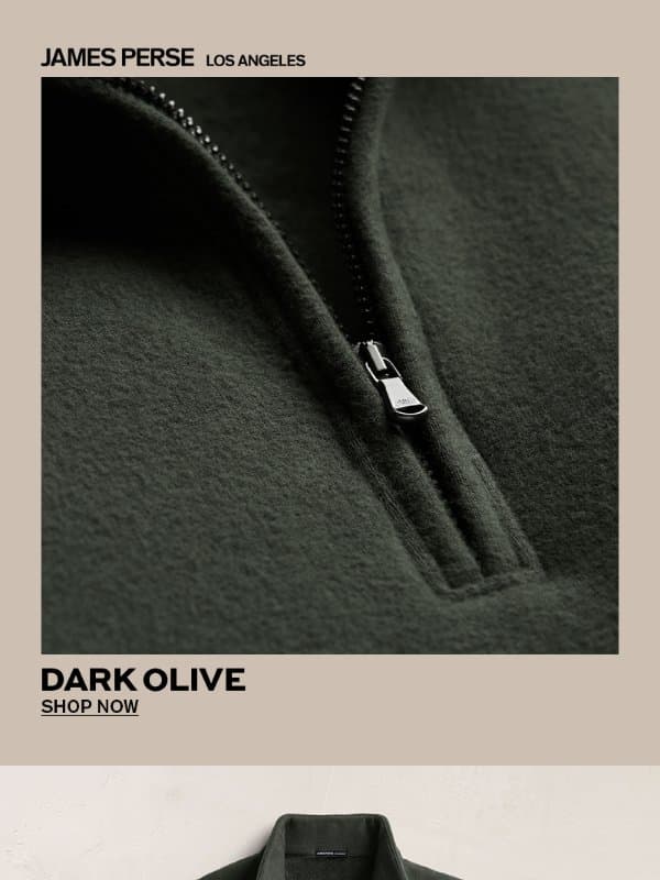 Dark Olive email from James Perse