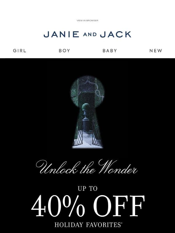 The warmest wishes: new sweaters & more email from Janie and Jack