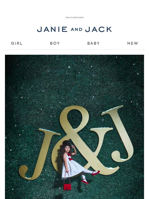 An iconic holiday dress + up to 40% off email from Janie and Jack