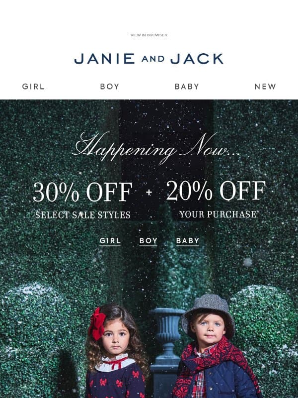 Now trending: bows upon bows email from Janie and Jack