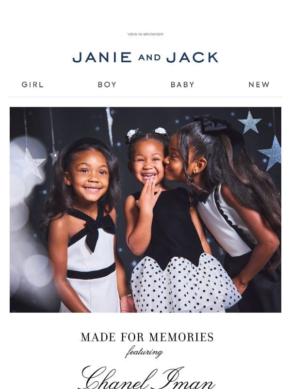 Get dressed for a holiday to remember email from Janie and Jack