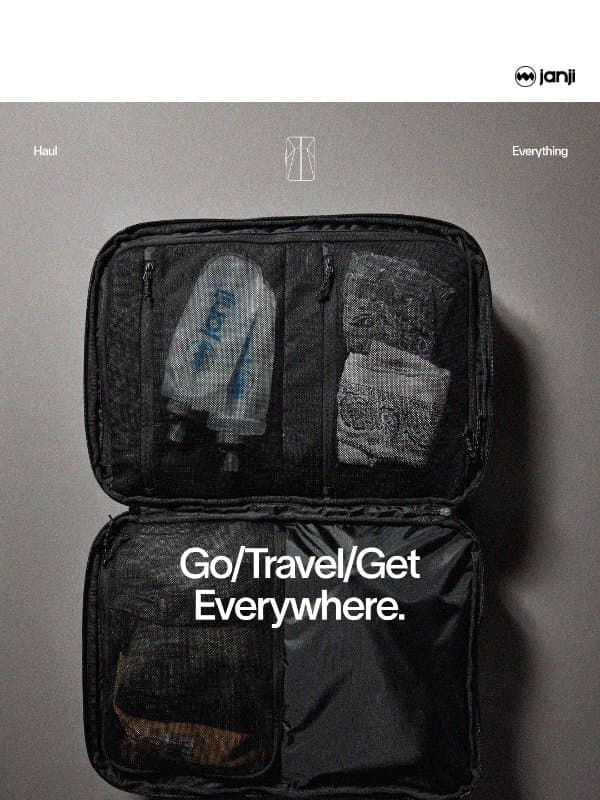 OUT NOW: The Ultra Travel Pack email from Janji