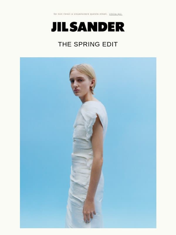 The Spring Edit email from Jil Sander