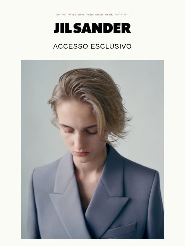 Le Private Sale iniziano oggi email from Jil Sander