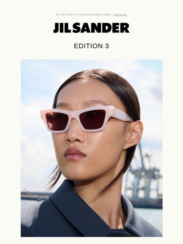 La collaborazione tra JIL SANDER e Oliver Peoples email from Jil Sander
